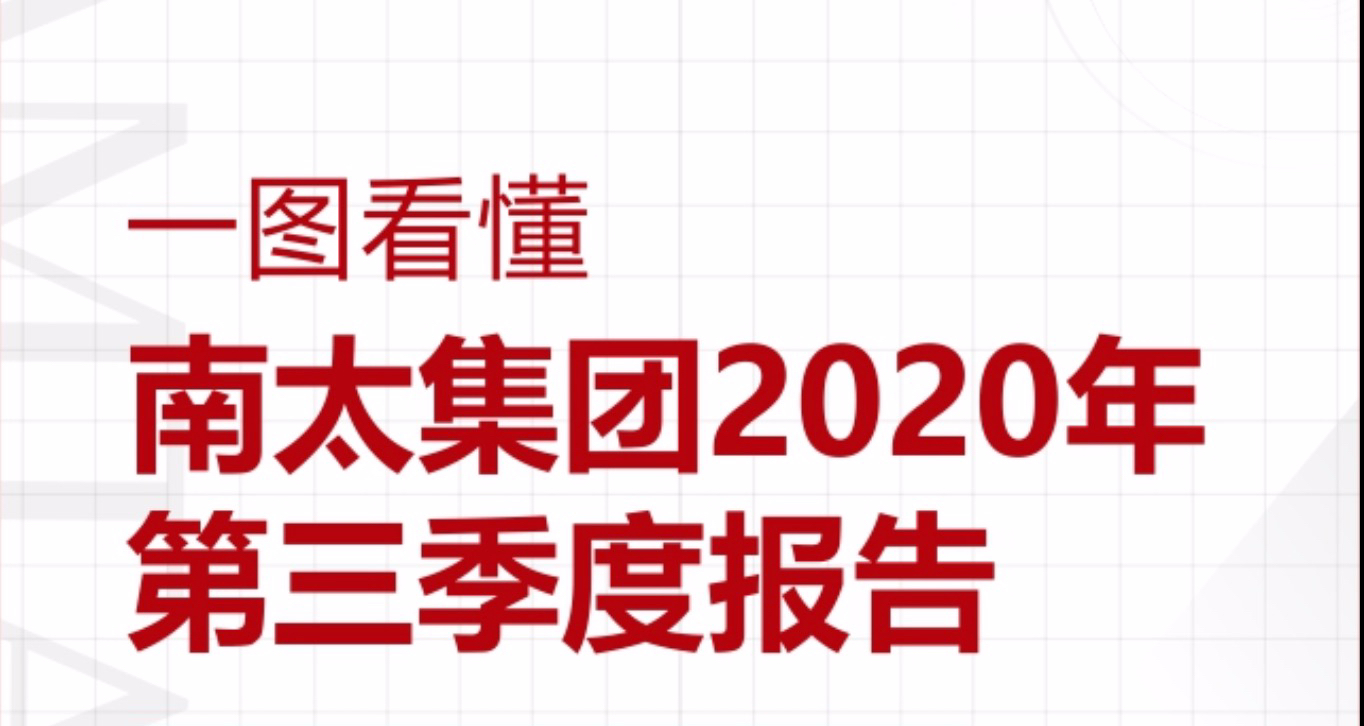 一图看懂南太集团2020年第三季度报告